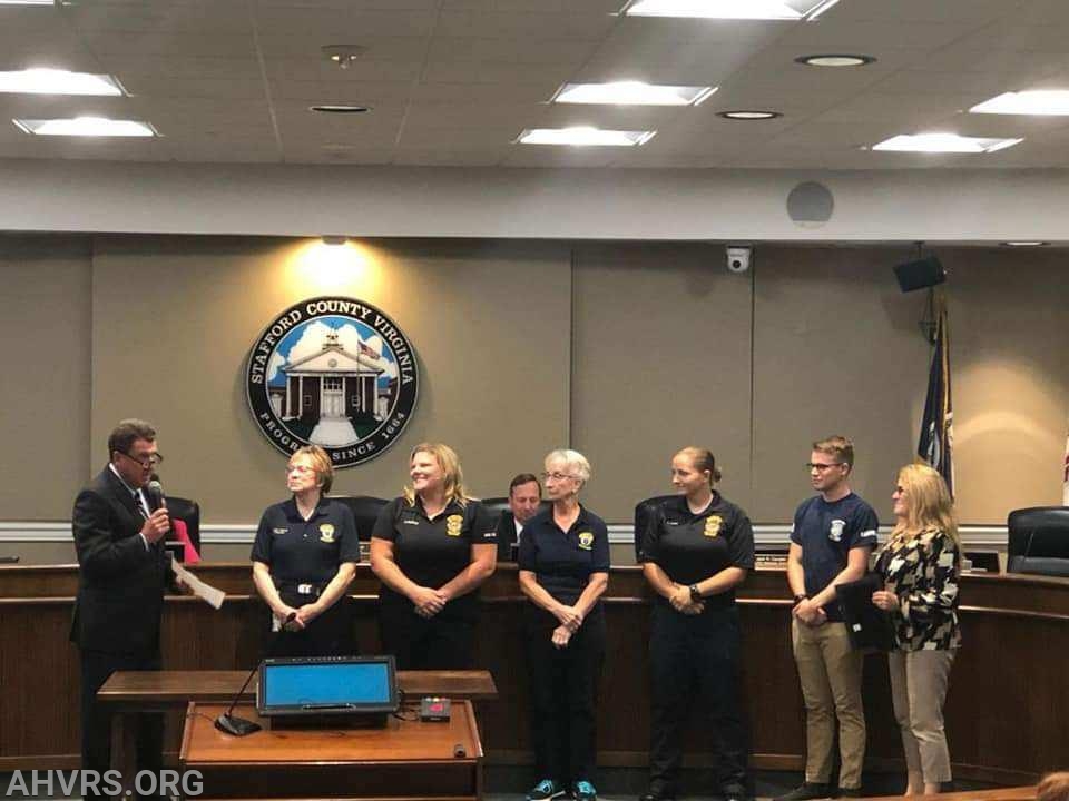 Stafford County Board of Supervisors Presentation - 30th Anniversary AHVRS